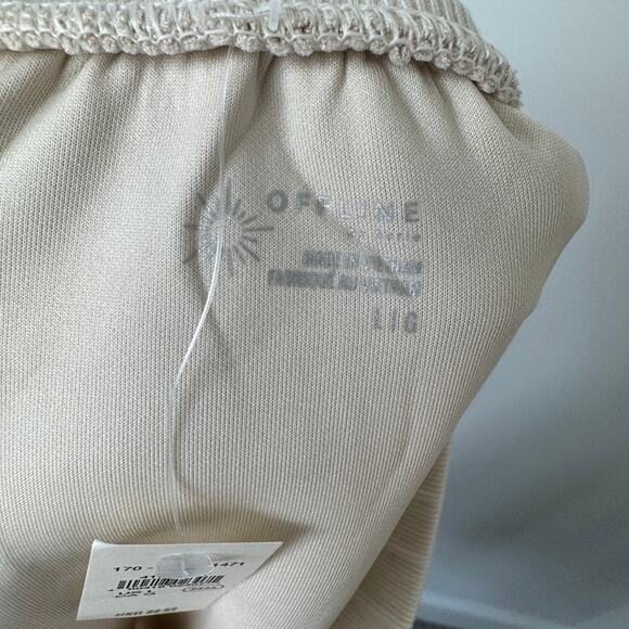 Aerie Offline Hugger Knit Midi Skirt NEW Cream Size Large - Picture 6 of 11